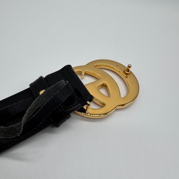 Gucci Authentic GG Marmont Wide Leather Black Belt 85 Preowned main image 13